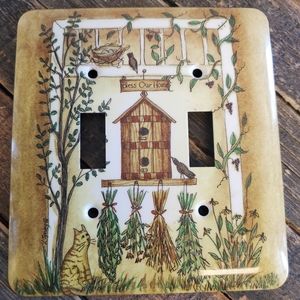 BLESS OUR HOME LIGHT SWITCH DOUBLE TOGGLE PLATE